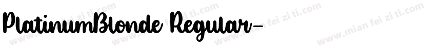 PlatinumBlonde Regular字体转换